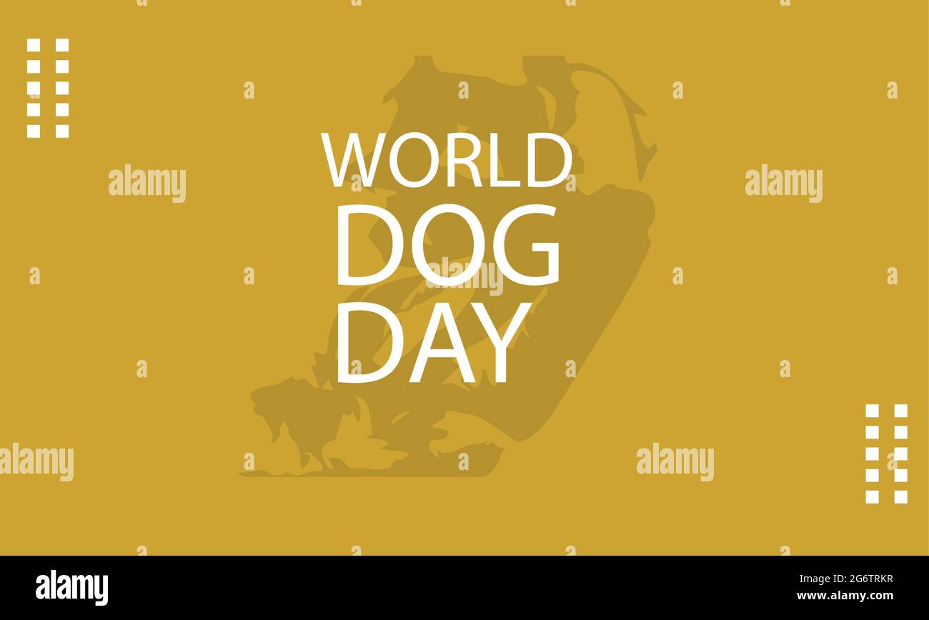 Modello vettore World Dog Day Illustrazione Vettoriale