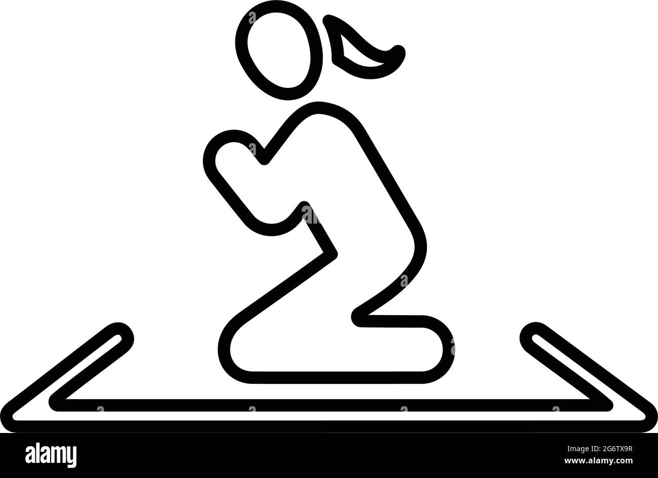 Icona preghiera, religione, preghiera - file EPS vettoriale. Ideale per supporti di stampa, Web, immagini di magazzino, uso commerciale o qualsiasi tipo di progetto di progettazione. Illustrazione Vettoriale