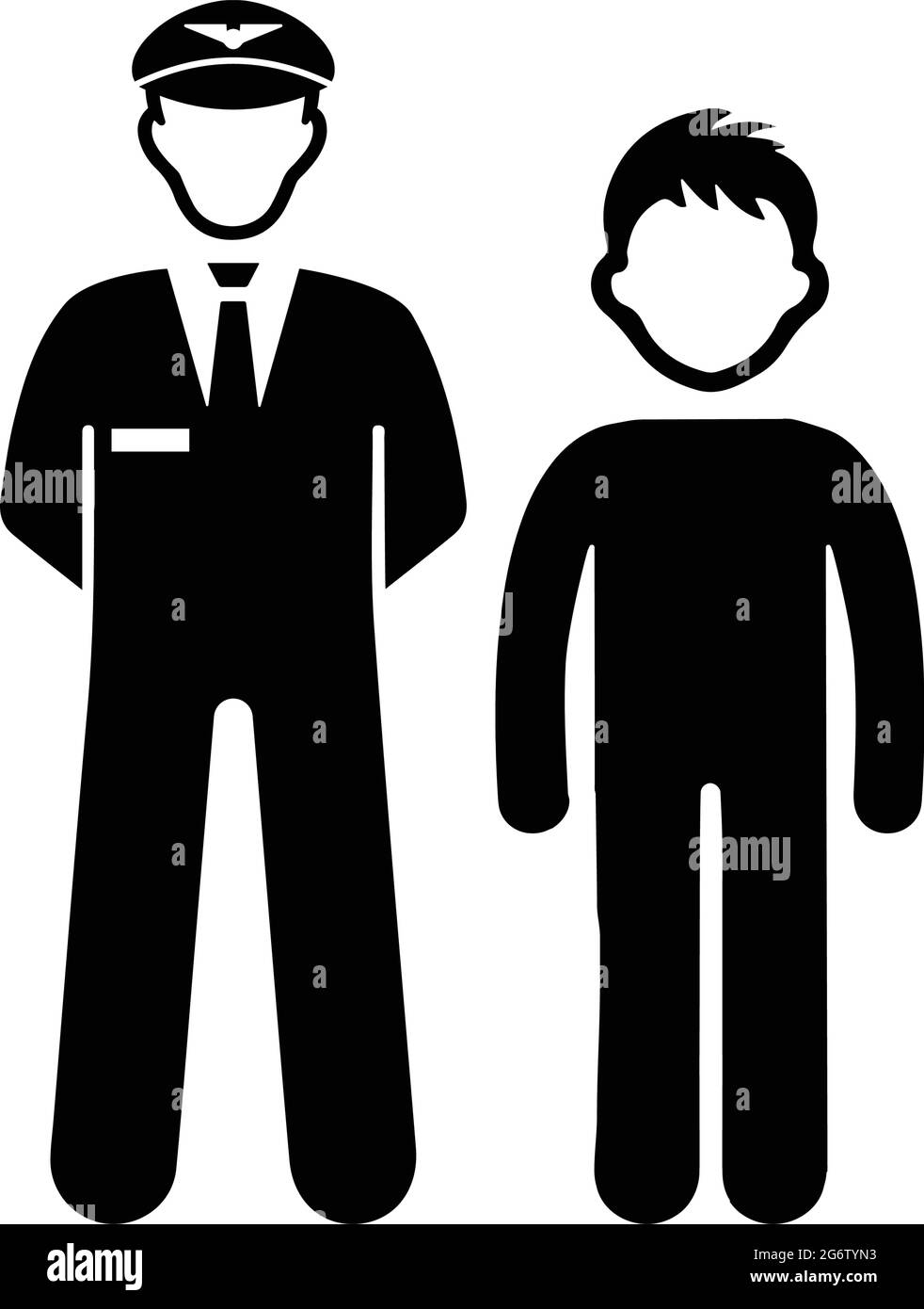 Icona polizia, persone, rapina - file EPS vettoriale. Ideale per supporti di stampa, Web, immagini di magazzino, uso commerciale o qualsiasi tipo di progetto di progettazione. Illustrazione Vettoriale