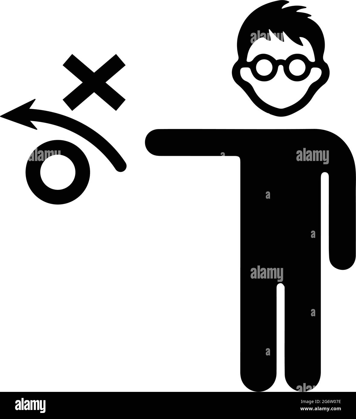 Man, Calculation, Solution Icon - uso perfetto per la progettazione e lo sviluppo di siti web, file stampati e presentazioni, materiali promozionali e molti m Illustrazione Vettoriale