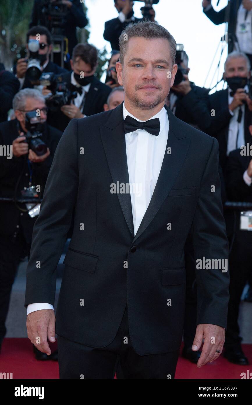 Matt Damon partecipa alla prima Stillwater come parte del 74a Festival Internazionale del Cinema di Cannes, in Francia, il 08 luglio 2021. Foto di Aurore Marechal/ABACAPRESS.COM Foto Stock