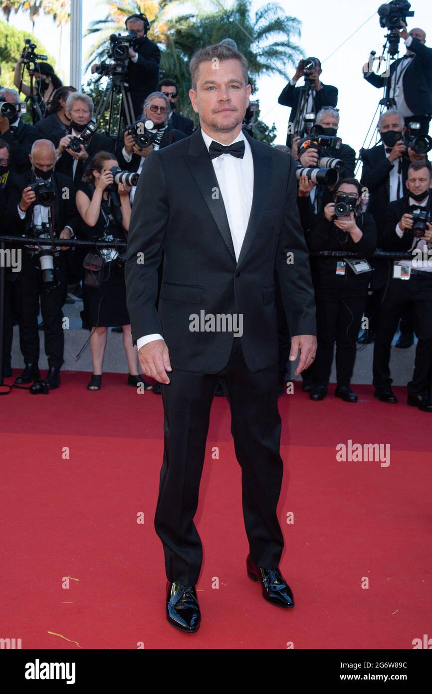 Matt Damon partecipa alla prima Stillwater come parte del 74a Festival Internazionale del Cinema di Cannes, in Francia, il 08 luglio 2021. Foto di Aurore Marechal/ABACAPRESS.COM Foto Stock