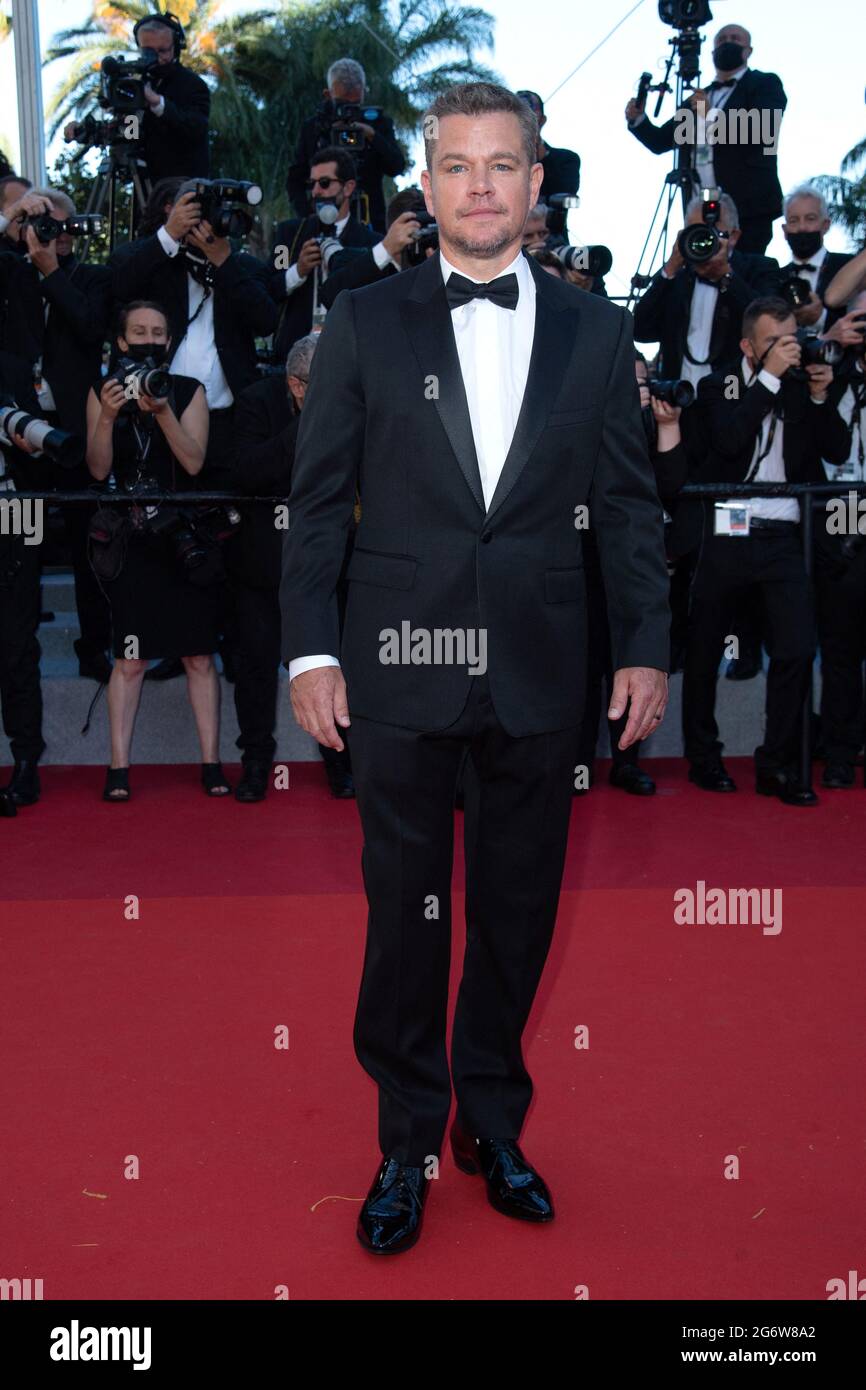 Matt Damon partecipa alla prima Stillwater come parte del 74a Festival Internazionale del Cinema di Cannes, in Francia, il 08 luglio 2021. Foto di Aurore Marechal/ABACAPRESS.COM Foto Stock