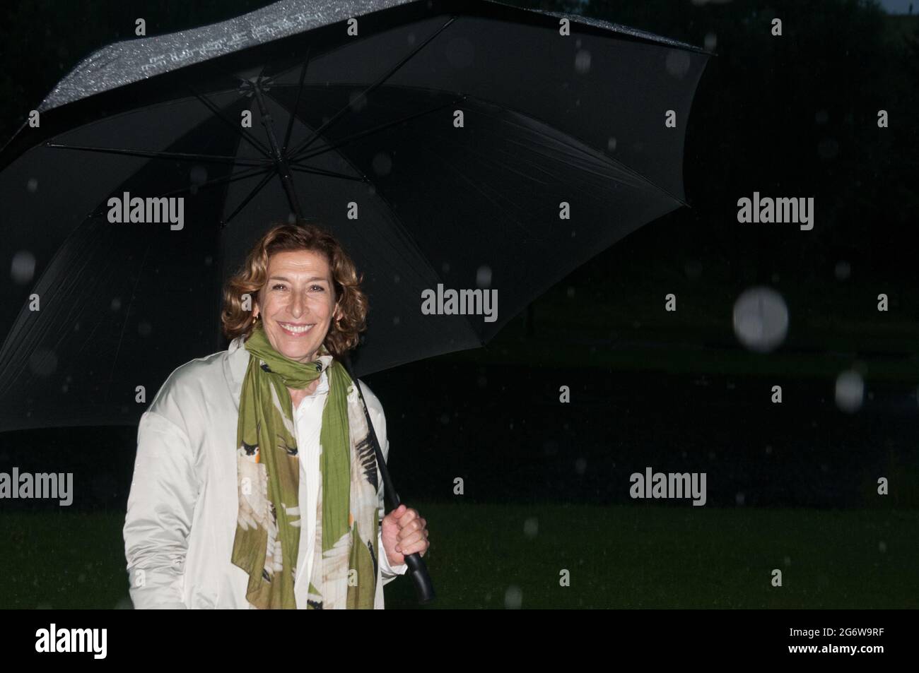 L'attrice Adele Neubauer ha visto prima della proiezione del suo film 'Faltenfrei' a Filmfest München 2021 Foto Stock