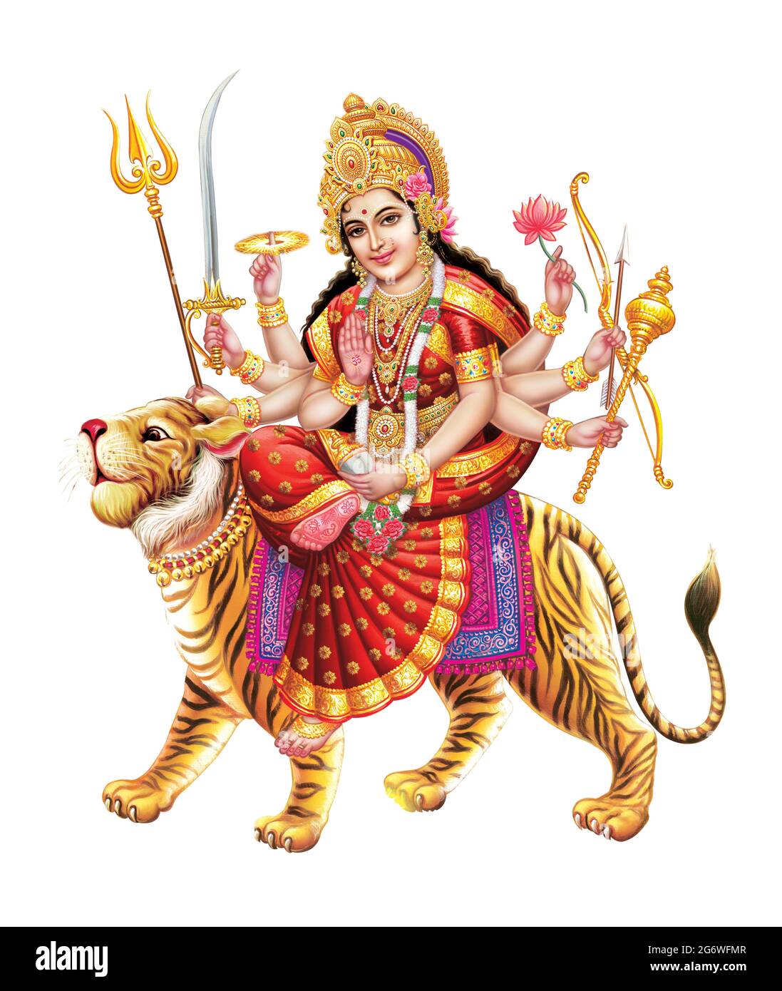 Jai Mata di, Goddess Durga Stock Photography da una tipografia Foto stock -  Alamy
