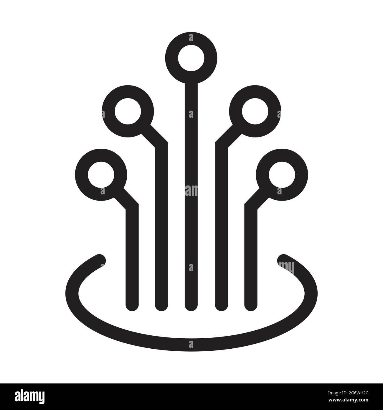 vettore icona cavo in fibra ottica per grafica, logo, sito web, social media, app mobile, illustrazione dell'interfaccia utente Illustrazione Vettoriale