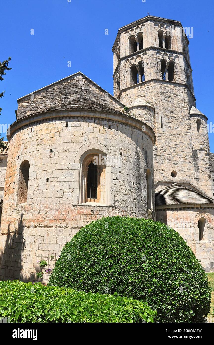 Monastero di Sant Pere de Galligants, Girona, Catalogna, Spagna Foto Stock