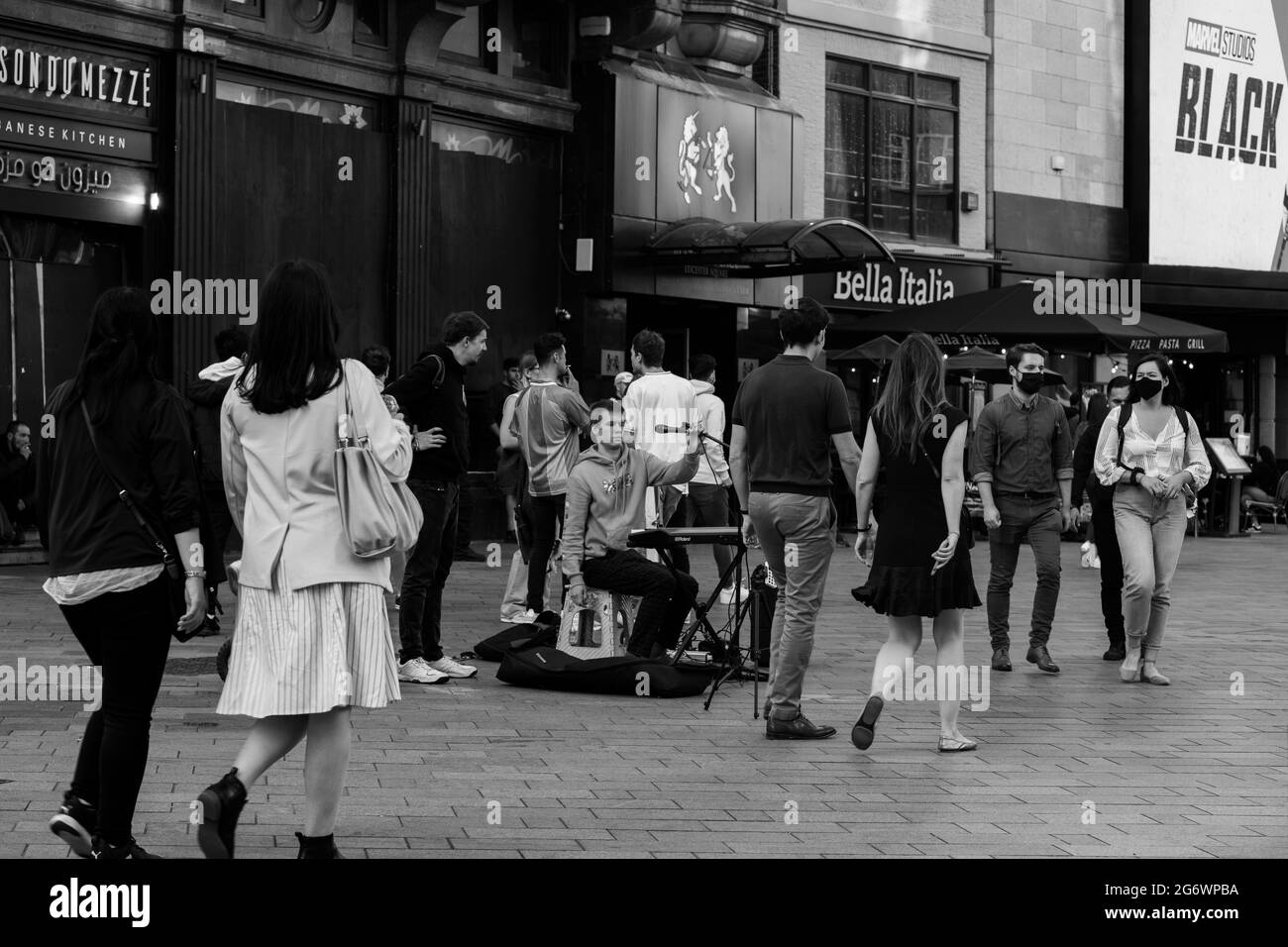 London Leicester Square Euro festeggiamenti Foto Stock