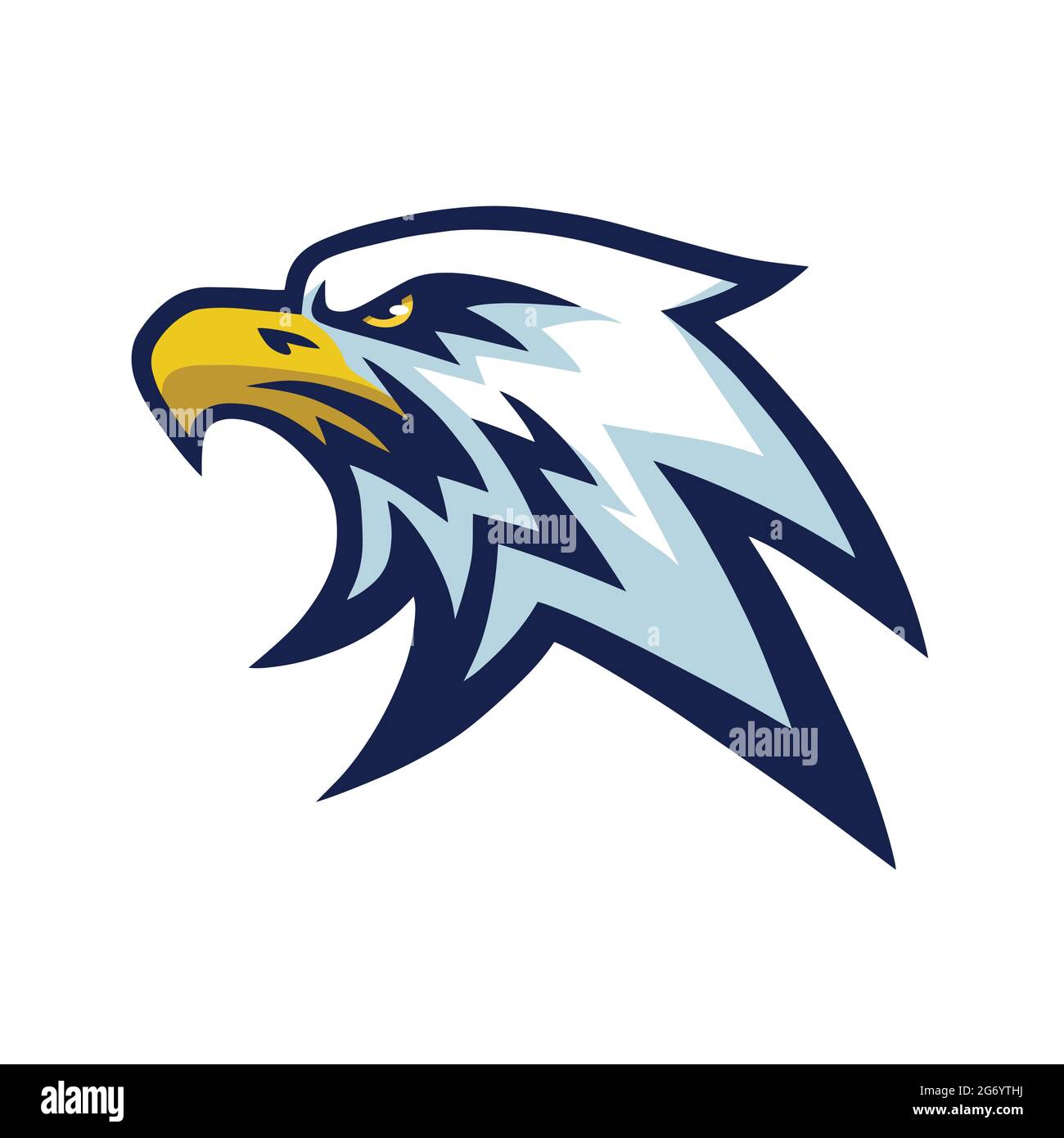 Modello con logo della squadra sportiva Eagle Head Mascot Illustrazione Vettoriale