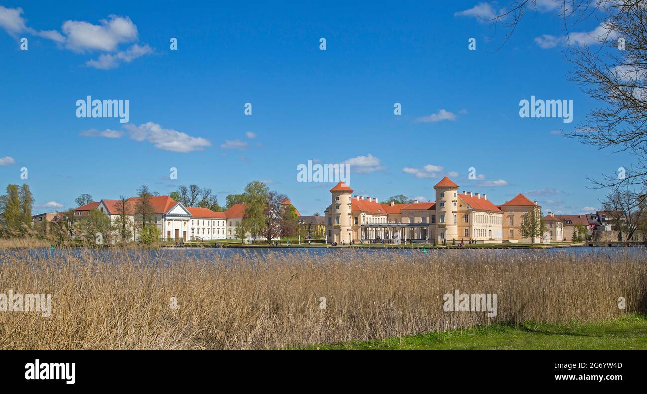 parco e Castello di Rheinsberg, Brandeburgo, Germania Foto Stock