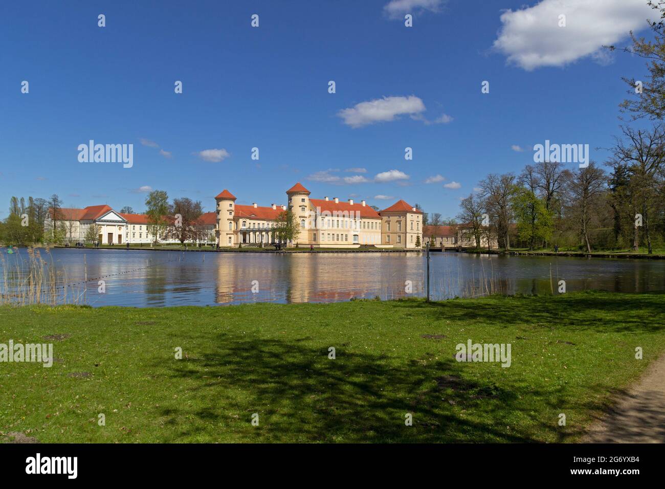 parco e Castello di Rheinsberg, Brandeburgo, Germania Foto Stock