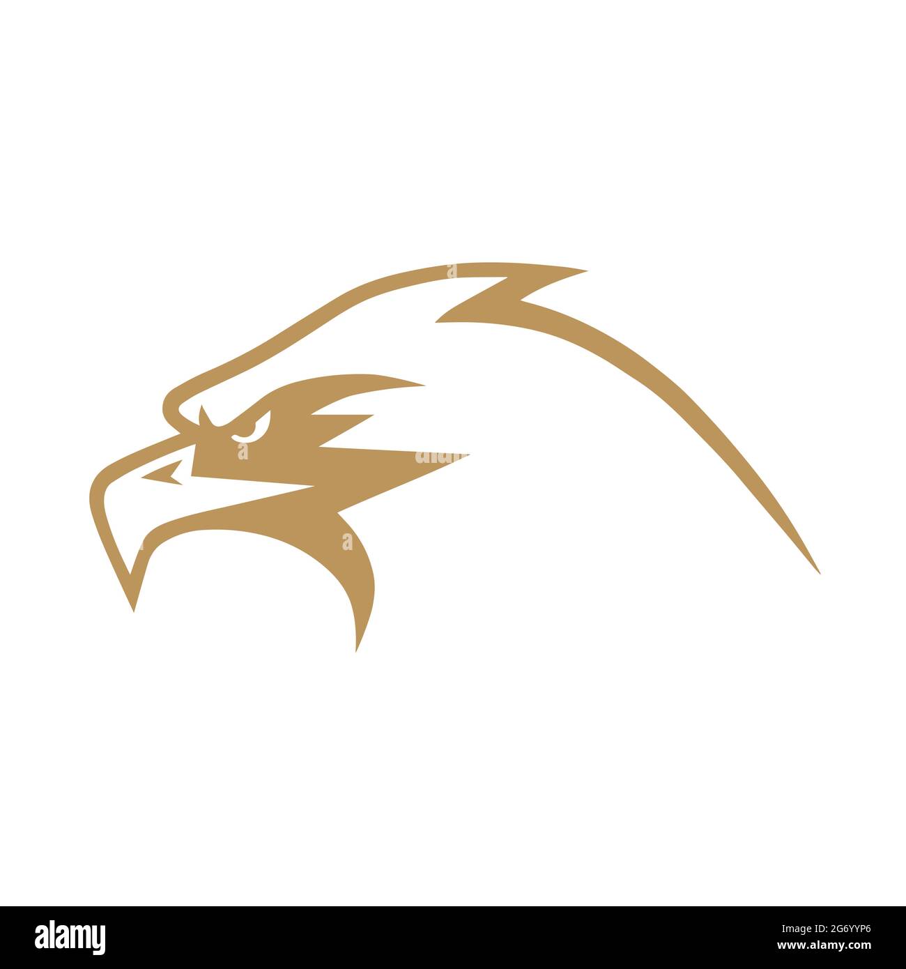 Design semplice con logo Gold Eagle Illustrazione Vettoriale