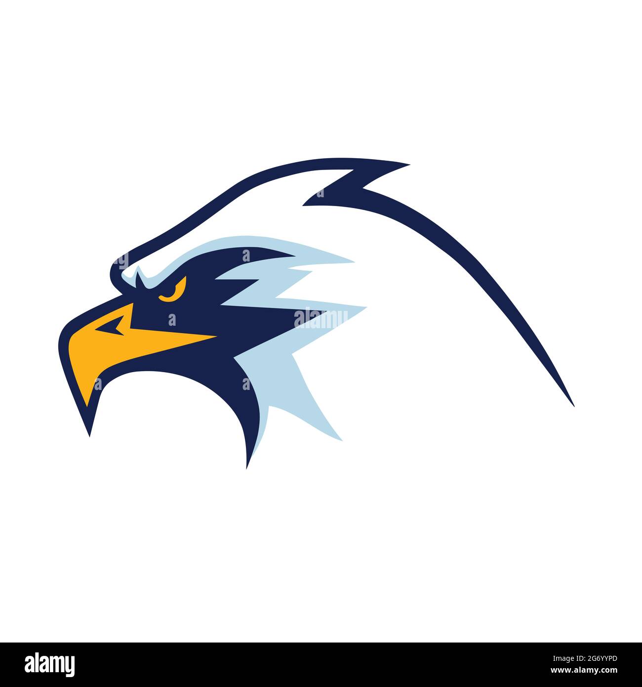 Modello con logo della Furious Eagle Head Mascot Sports Team Illustrazione Vettoriale