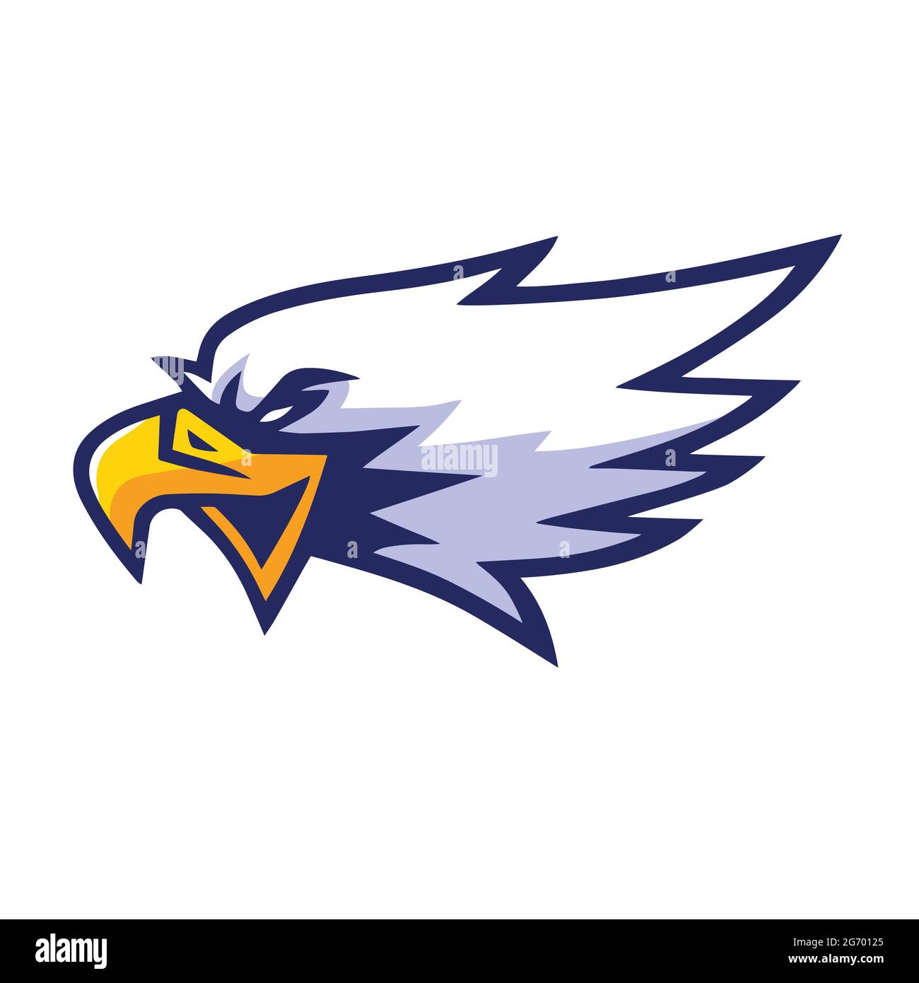 Modello con logo della squadra sportiva Eagle Head Mascot Illustrazione Vettoriale