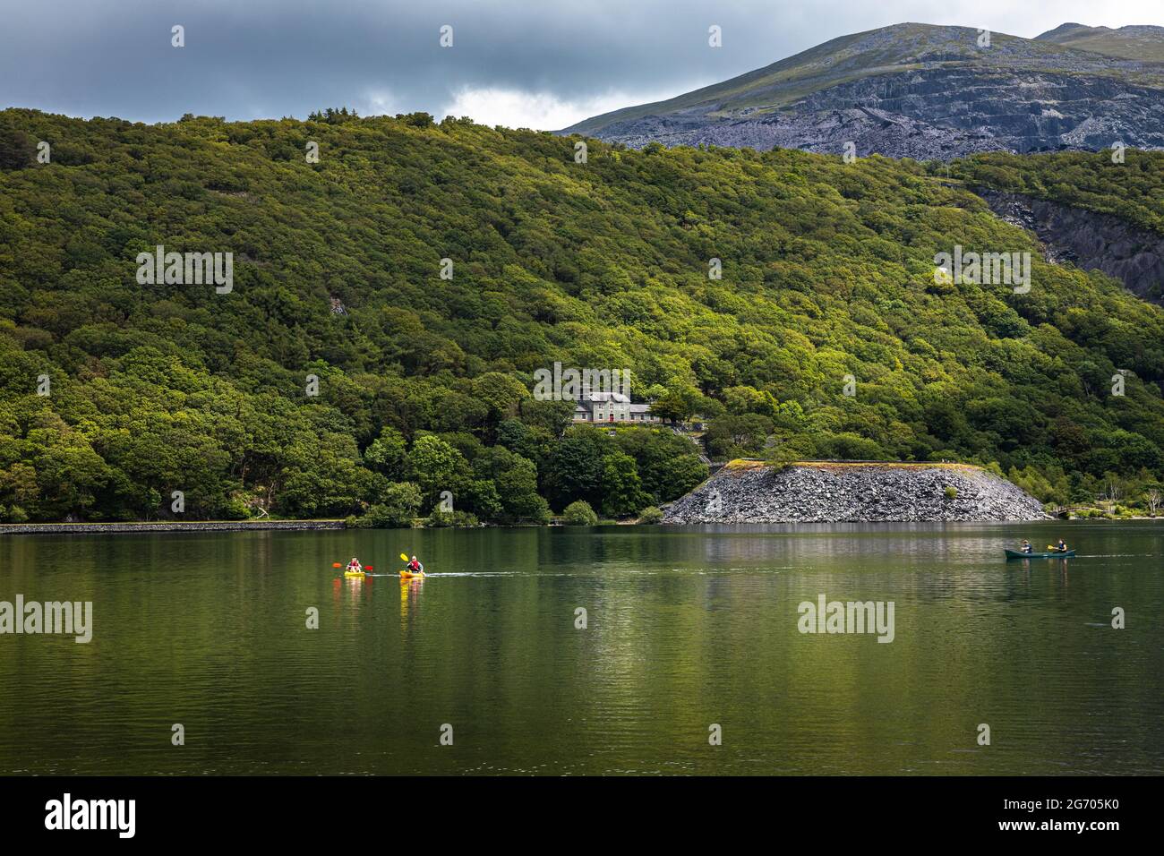 Llyn Padarn, Llanberis, Galles Foto Stock