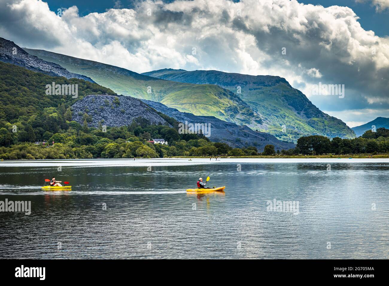 Llyn Padarn, Llanberis, Galles Foto Stock