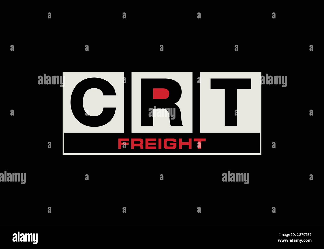 Initial Monogram Letter CRT Logo Design modello vettoriale C R T Letter Logo Design CRT Freight Creative Logo Design Illustrazione Vettoriale