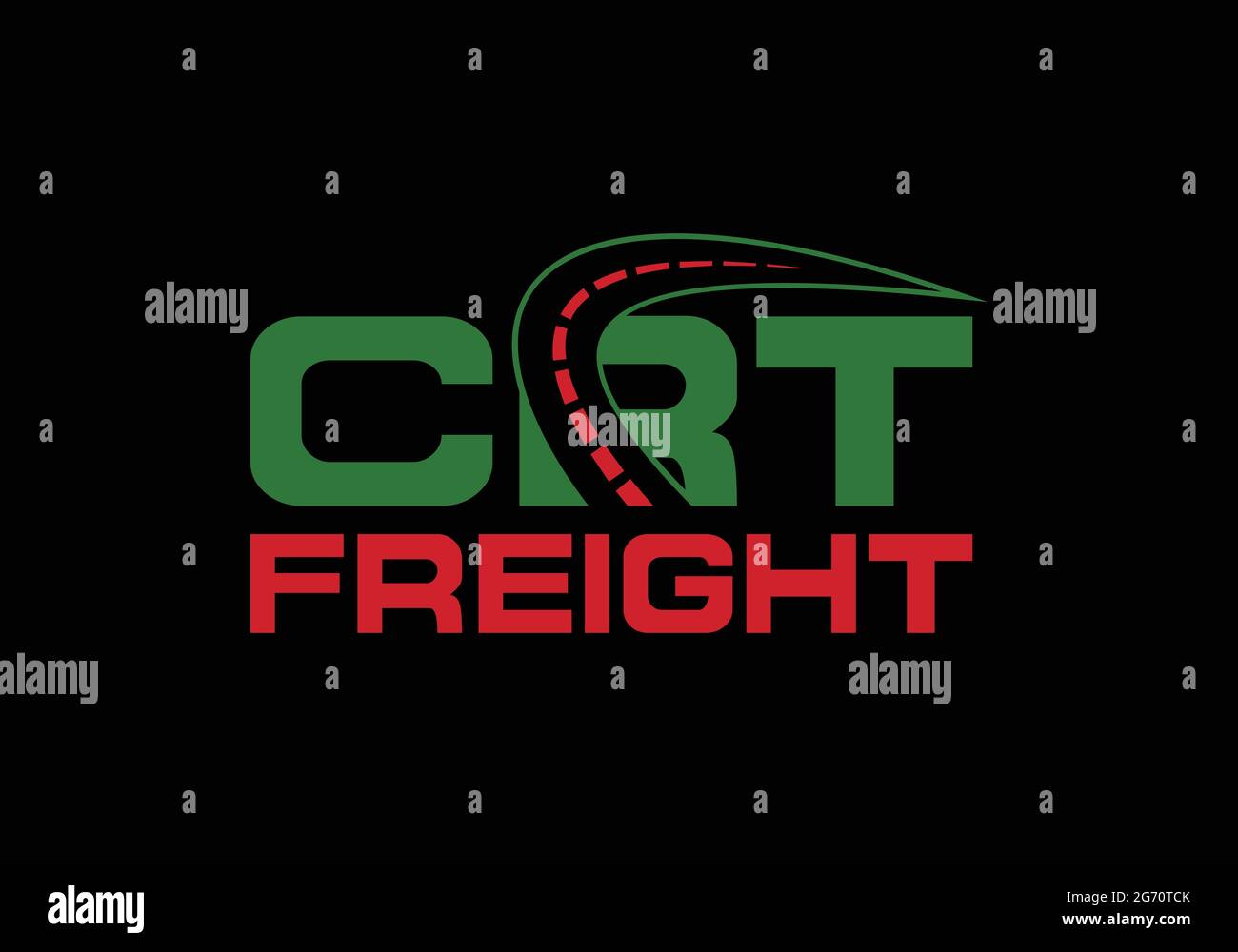 Initial Monogram Letter CRT Logo Design modello vettoriale C R T Letter Logo Design CRT Freight Creative Logo Design Illustrazione Vettoriale