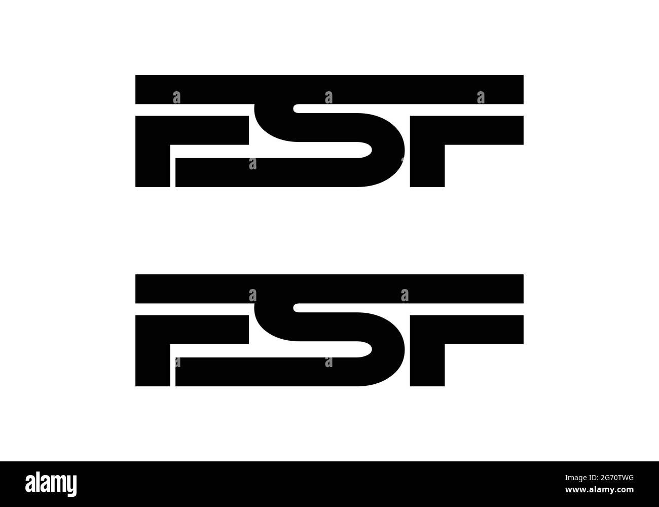 Initial Monogram Letter FSF Logo Design modello vettoriale F S F Letter Logo Design FSF Capital Logo Design Illustrazione Vettoriale