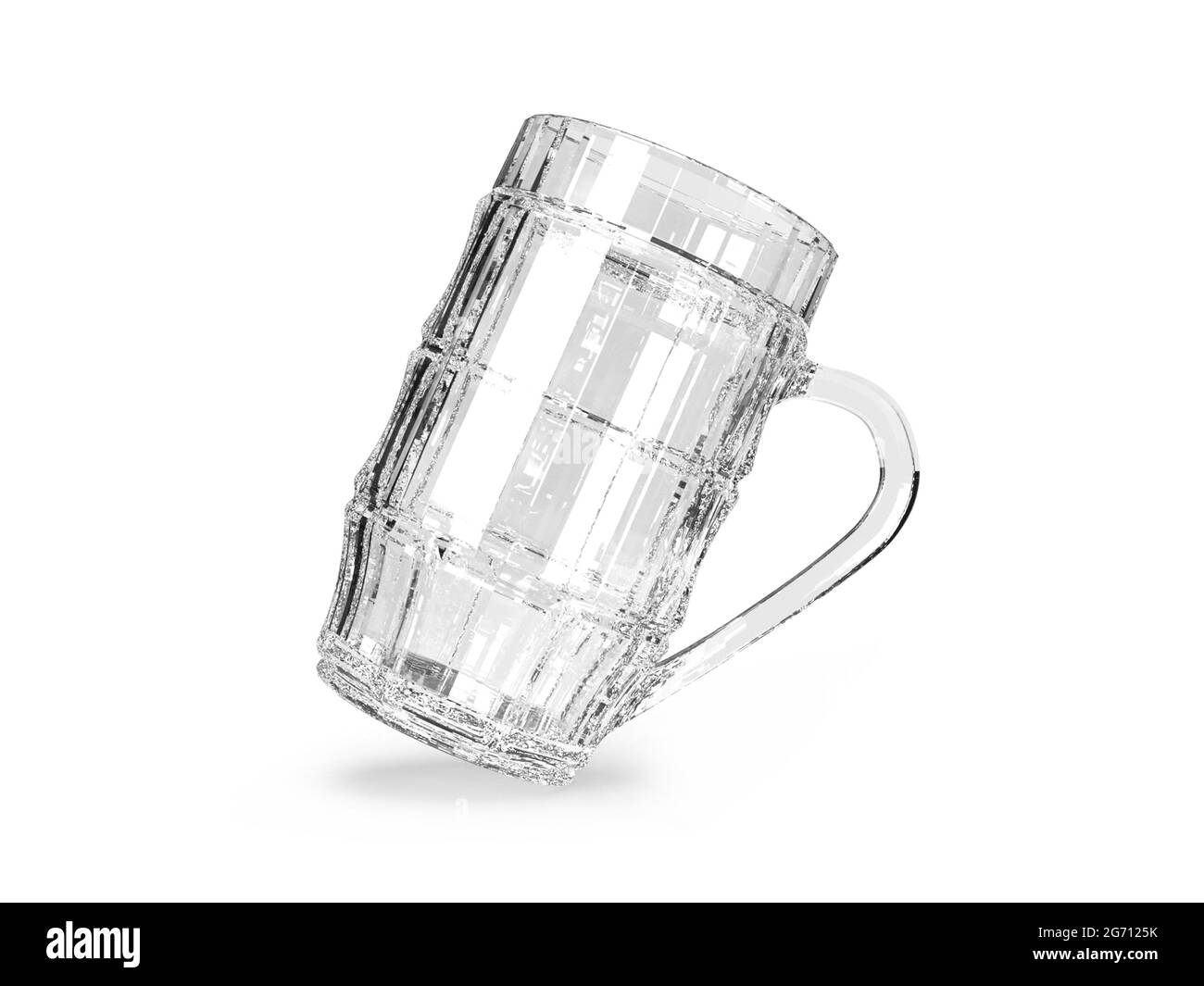 Beer Glass 3D Illustrazione Mockup scena su sfondo isolato Foto Stock