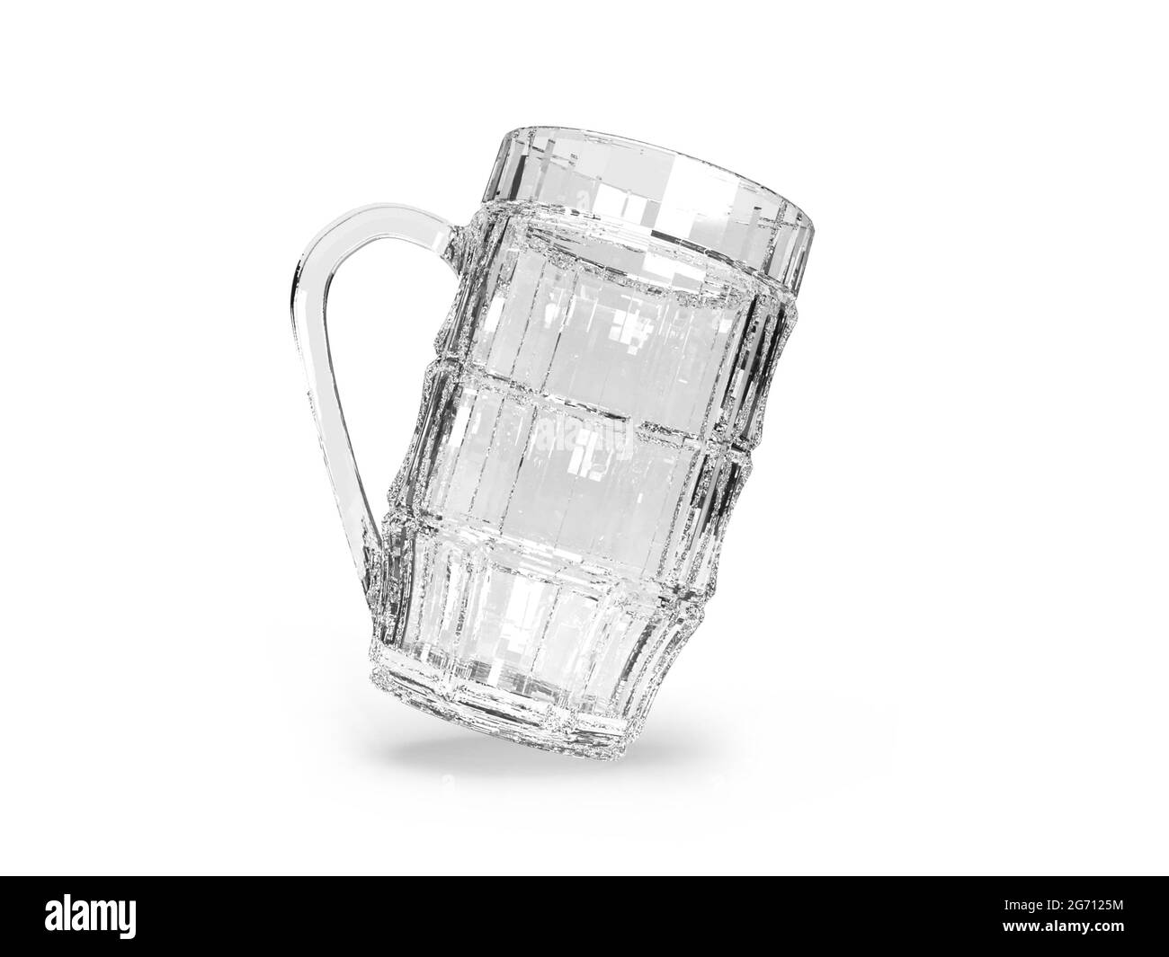 Beer Glass 3D Illustrazione Mockup scena su sfondo isolato Foto Stock