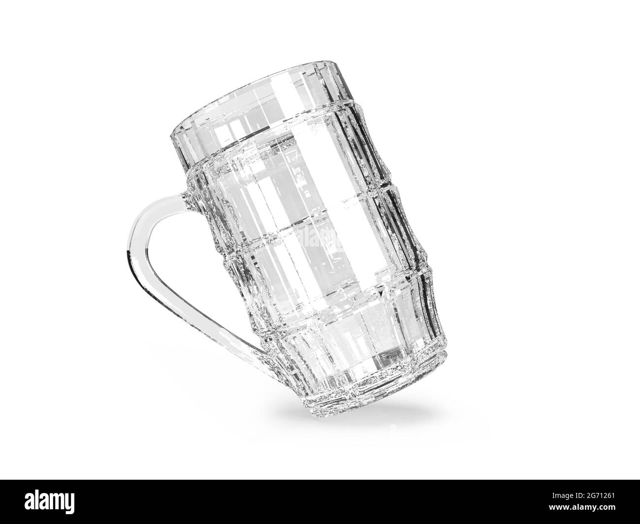Beer Glass 3D Illustrazione Mockup scena su sfondo isolato Foto Stock