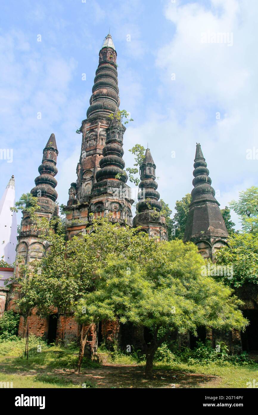 Un bellissimo tempio in Bangladesh Foto Stock