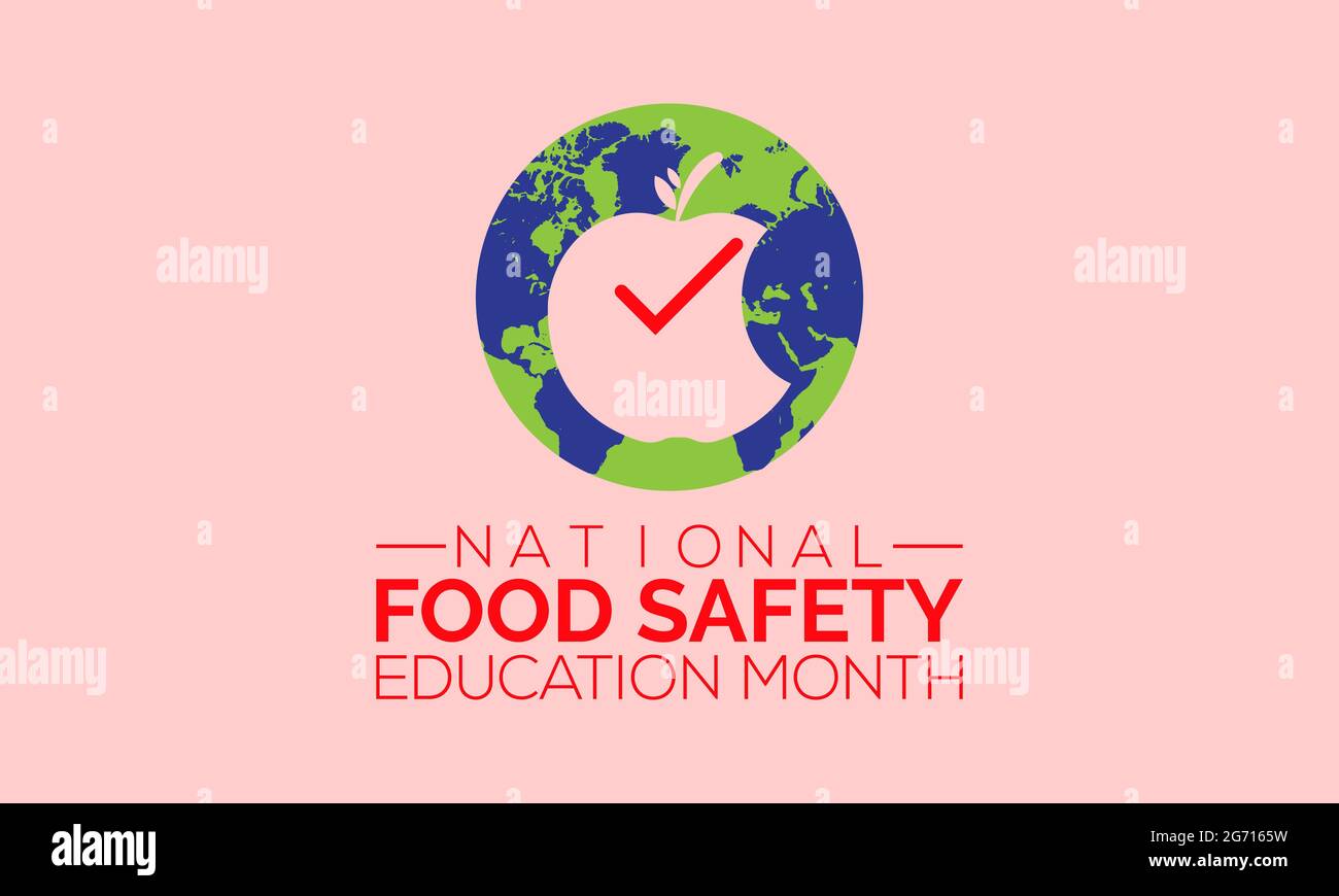Banner, poster, scheda, sfondo del mese nazionale di educazione alla sicurezza alimentare. Osservato il settembre di ogni anno. Illustrazione Vettoriale