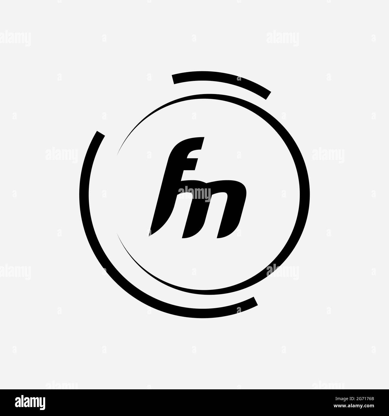 Esclusivo vettore del logo FM con lettera monogramma Foto Stock