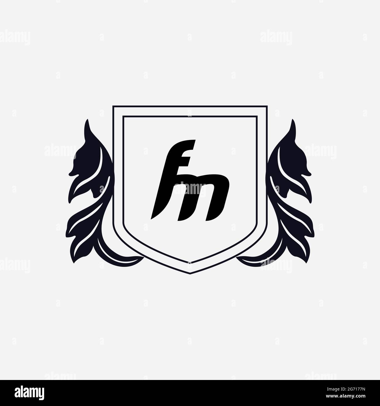 Esclusivo vettore del logo FM con lettera monogramma Foto Stock