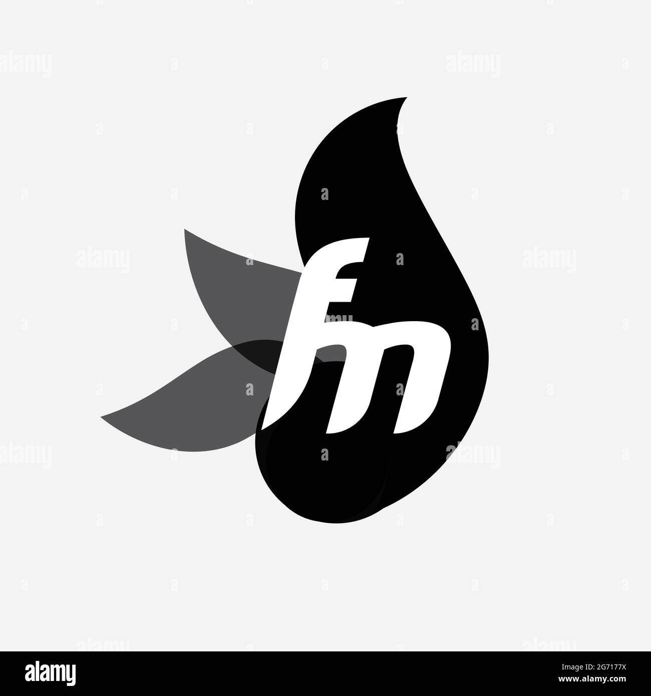 Esclusivo vettore del logo FM con lettera monogramma Foto Stock