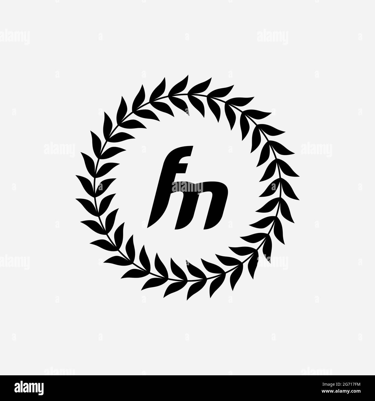 Esclusivo vettore del logo FM con lettera monogramma Foto Stock