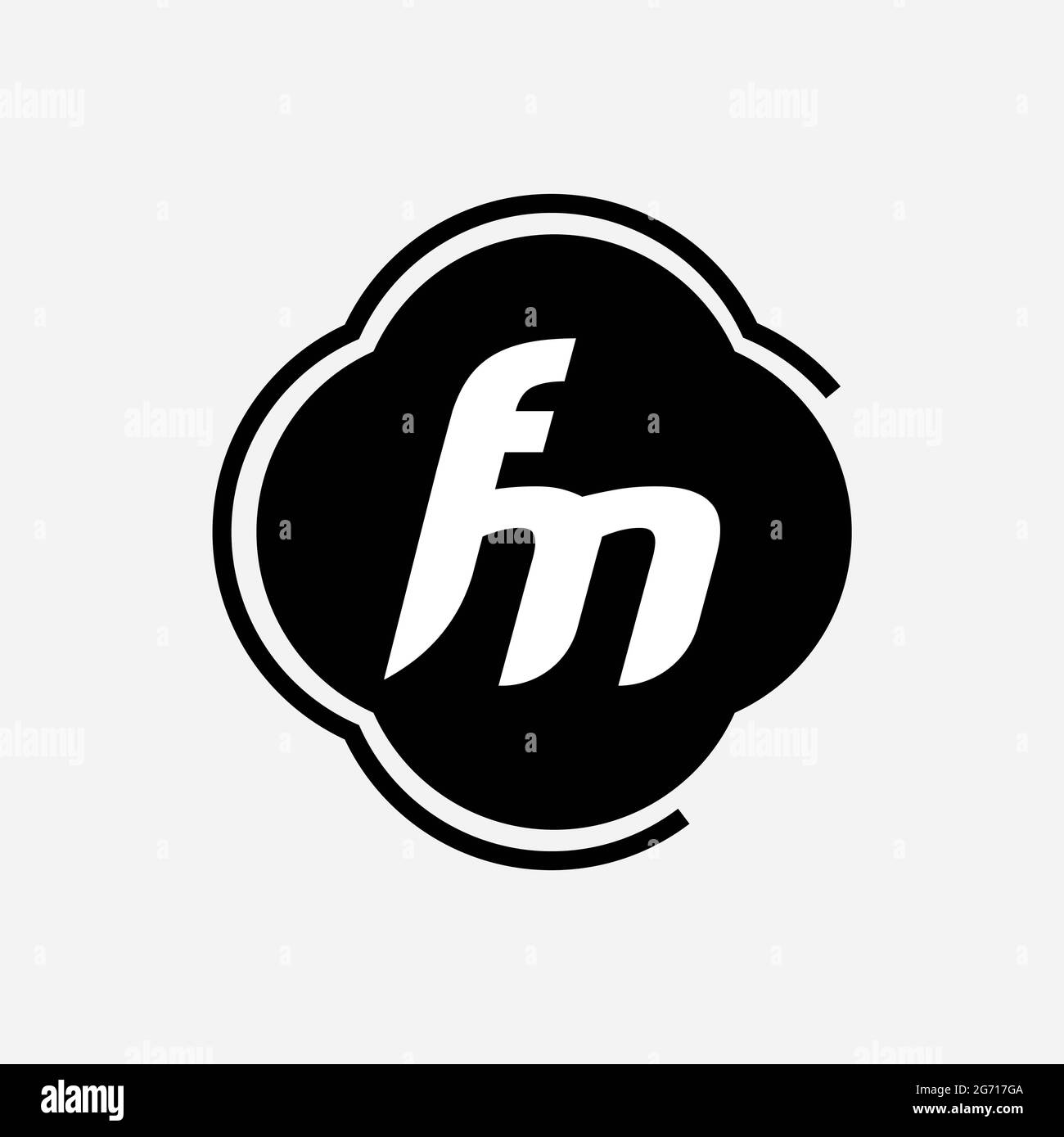 Esclusivo vettore del logo FM con lettera monogramma Foto Stock