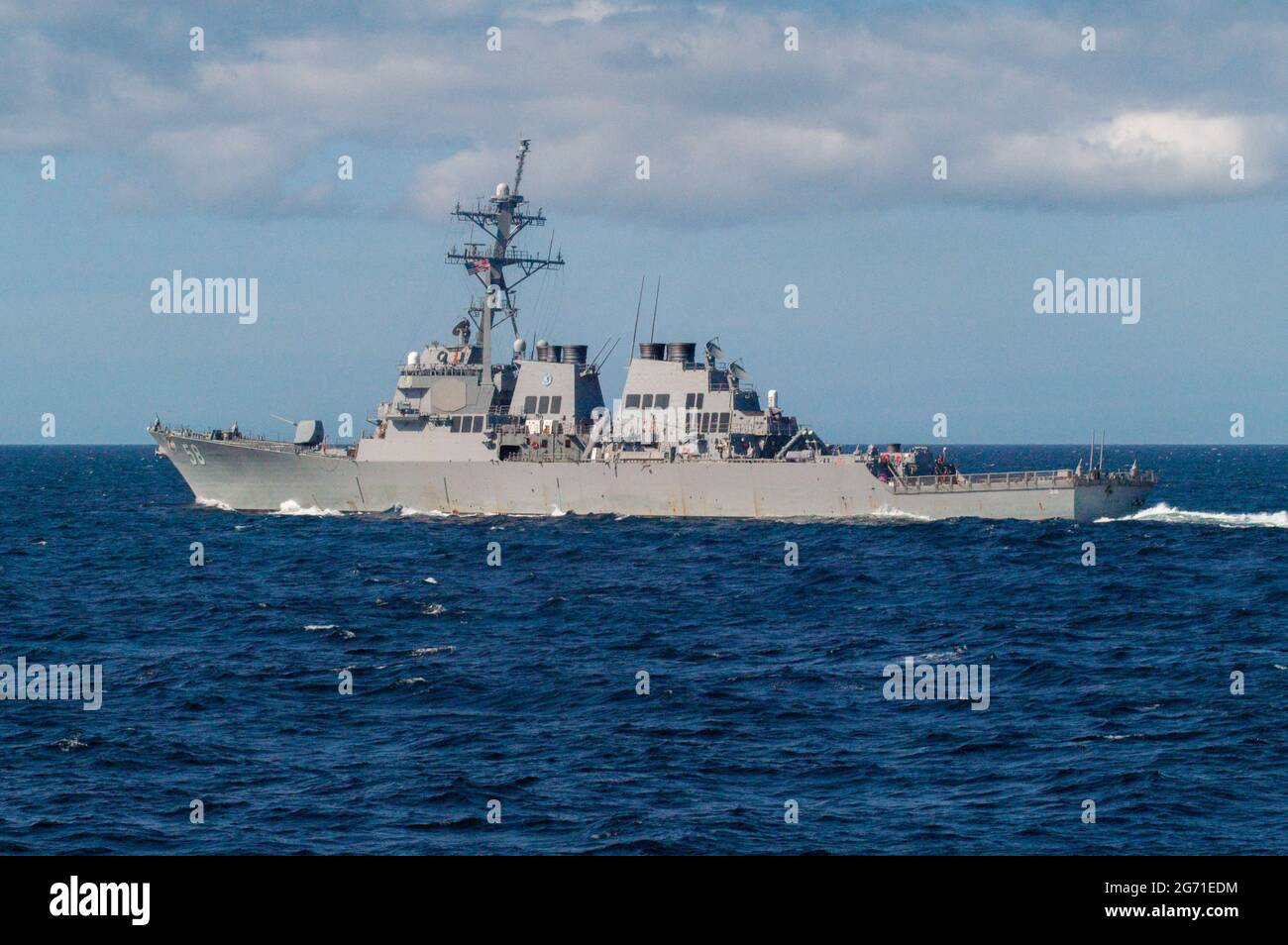 USS Laboon uno dei cacciatorpediniere della marina americana Aerleigh Burke Foto Stock