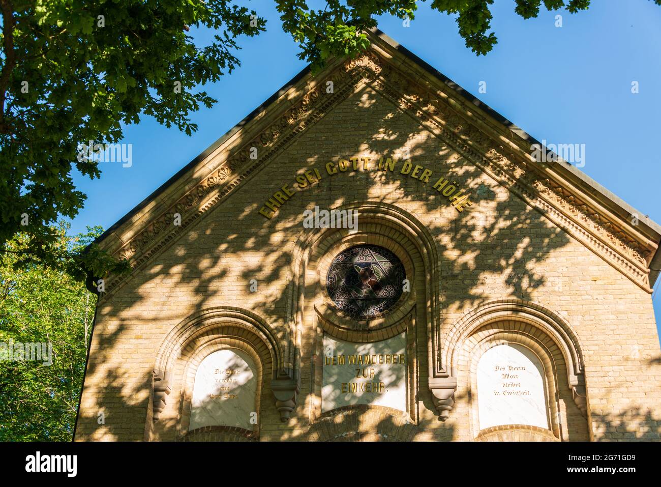 Die Kapelle Sophienhof an der B76 im Berufssssdorf. 1962 ging die sie in den Besitz der evangelisch-lutherischen Kirchengemeinde Preetz ü Foto Stock