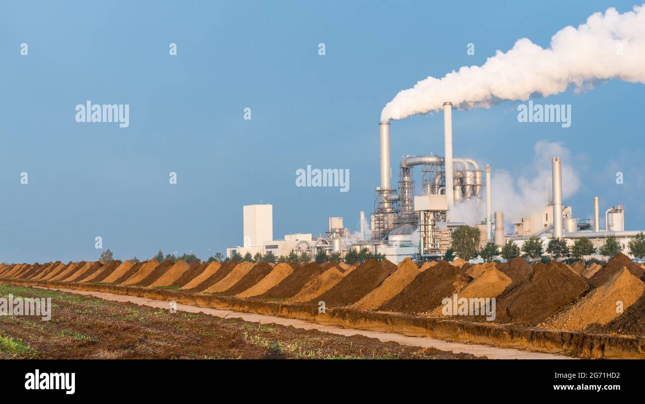 Lavori di sviluppo nell'area industriale Foto Stock