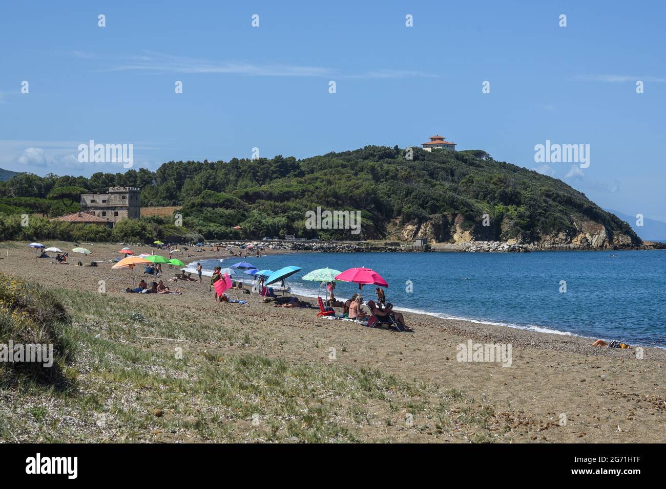 Spiaggia libera vicino a Baratti (Livorno - Italia) Foto Stock