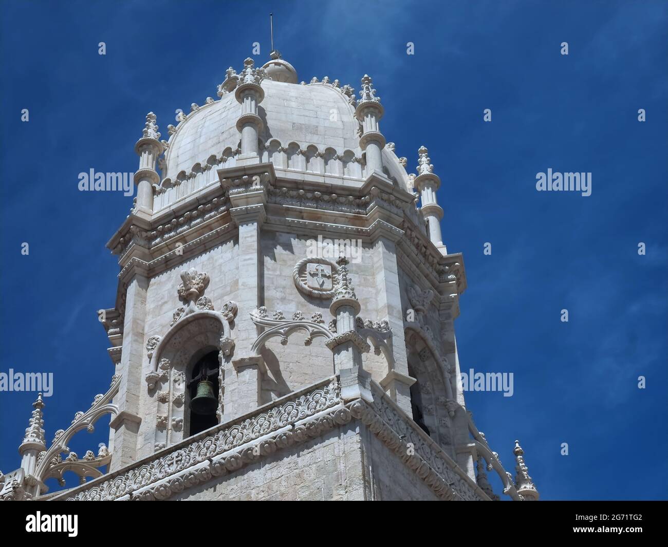 Mosteiro dos Jeronimos di Belem a Lisbona, storico monastero in Portogallo che appartiene al patrimonio mondiale Unesco Foto Stock