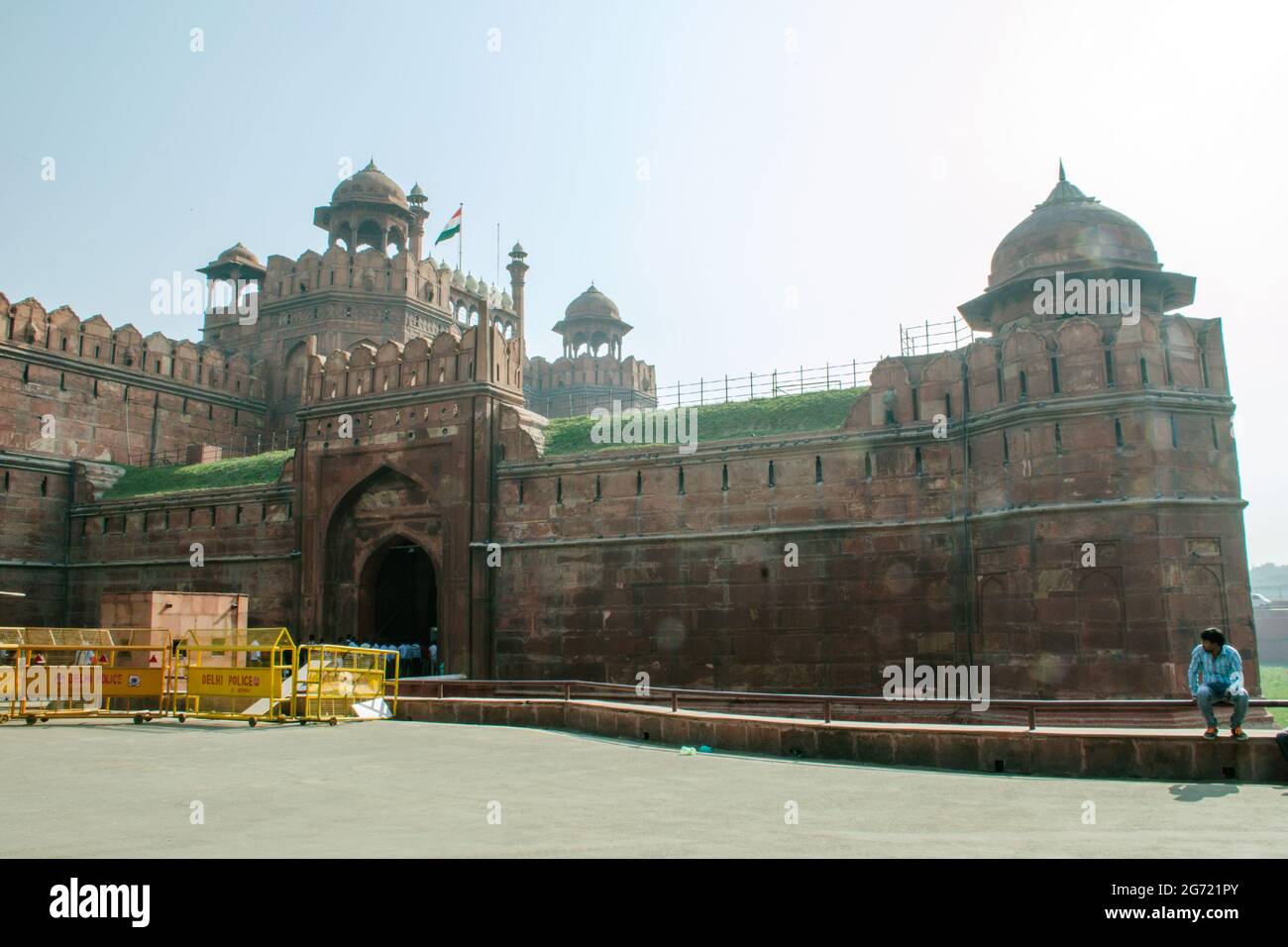 vista del forte rosso delhi india Foto Stock