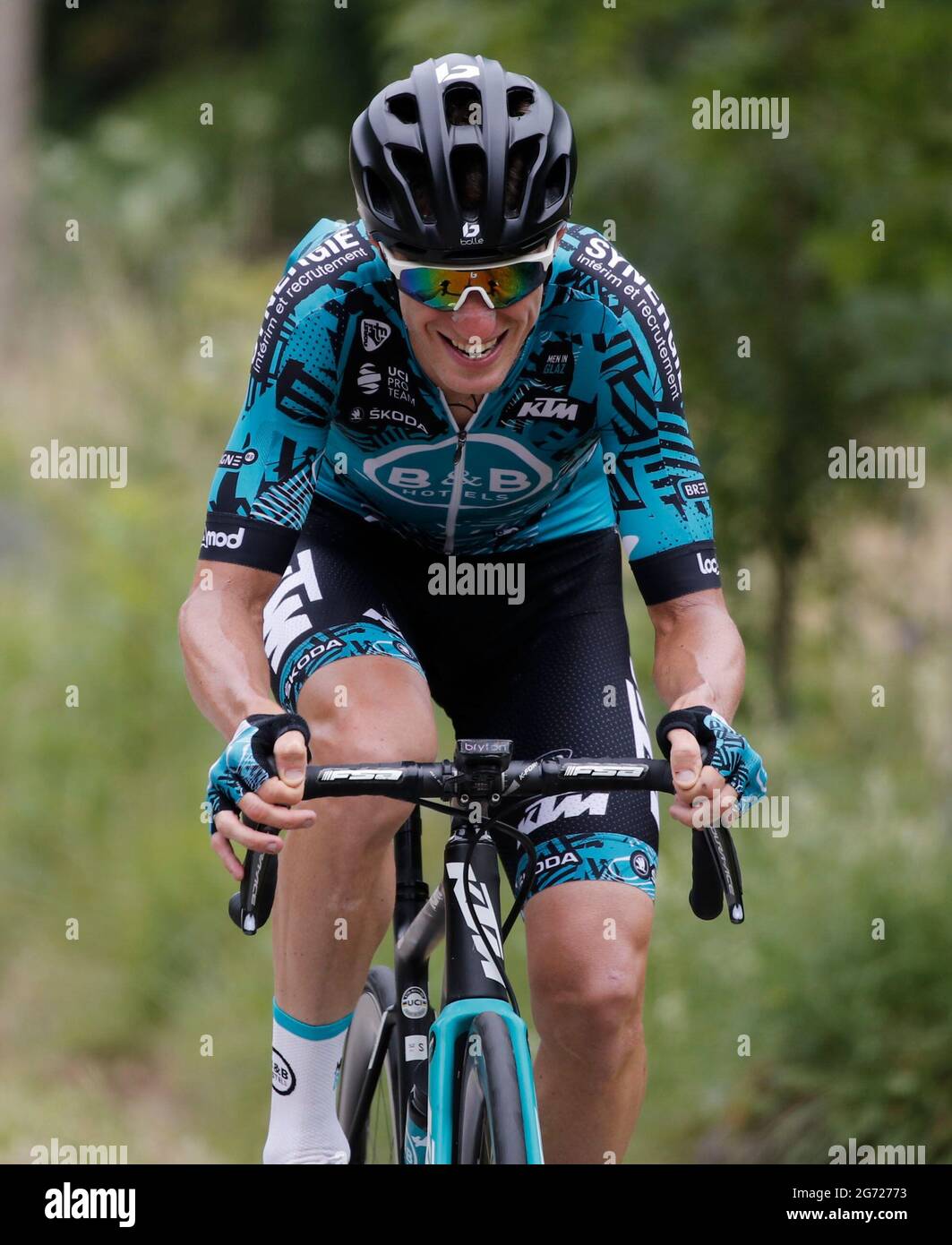 Ciclismo Tour De France Stage 14 Carcassonne A Quillan Francia July 10 21 B B Hotels P B Ktm Rider Pierre Rolland Of France In Azione Durante La Fase 14 Reuters Benoit Tessier Foto Stock Alamy