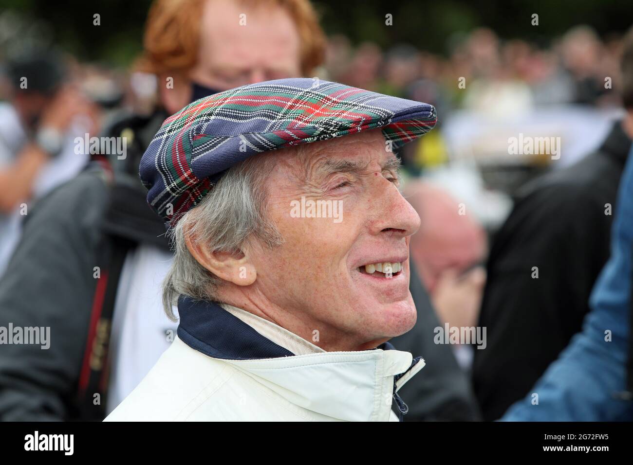 Goodwood, West Sussex, Regno Unito. 10 luglio 2021. Sir Jackie Stewart al Goodwood Festival of Speed – ‘The Maestros – Motorsports Great All-Rounders’, a Goodwood, West Sussex, Regno Unito. © Malcolm Greig/Alamy Live News Foto Stock