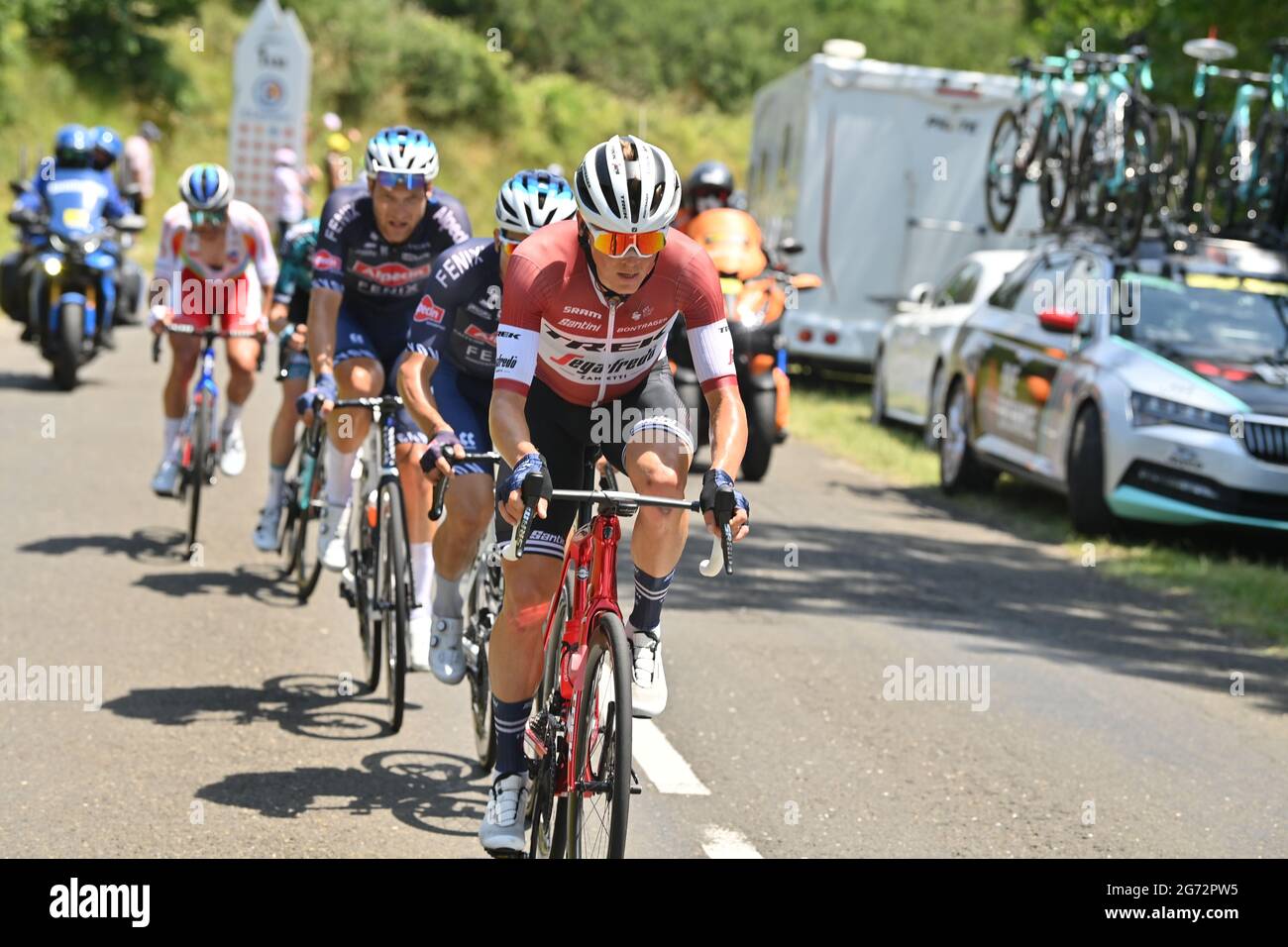 SKUJINS Toms (LAT) di TREK - SEGAFREDO durante la tappa 14 del Tour de France, sabato 10 luglio, 2021. Il credito fotografico dovrebbe essere: David Stockman/GodingImages Foto Stock