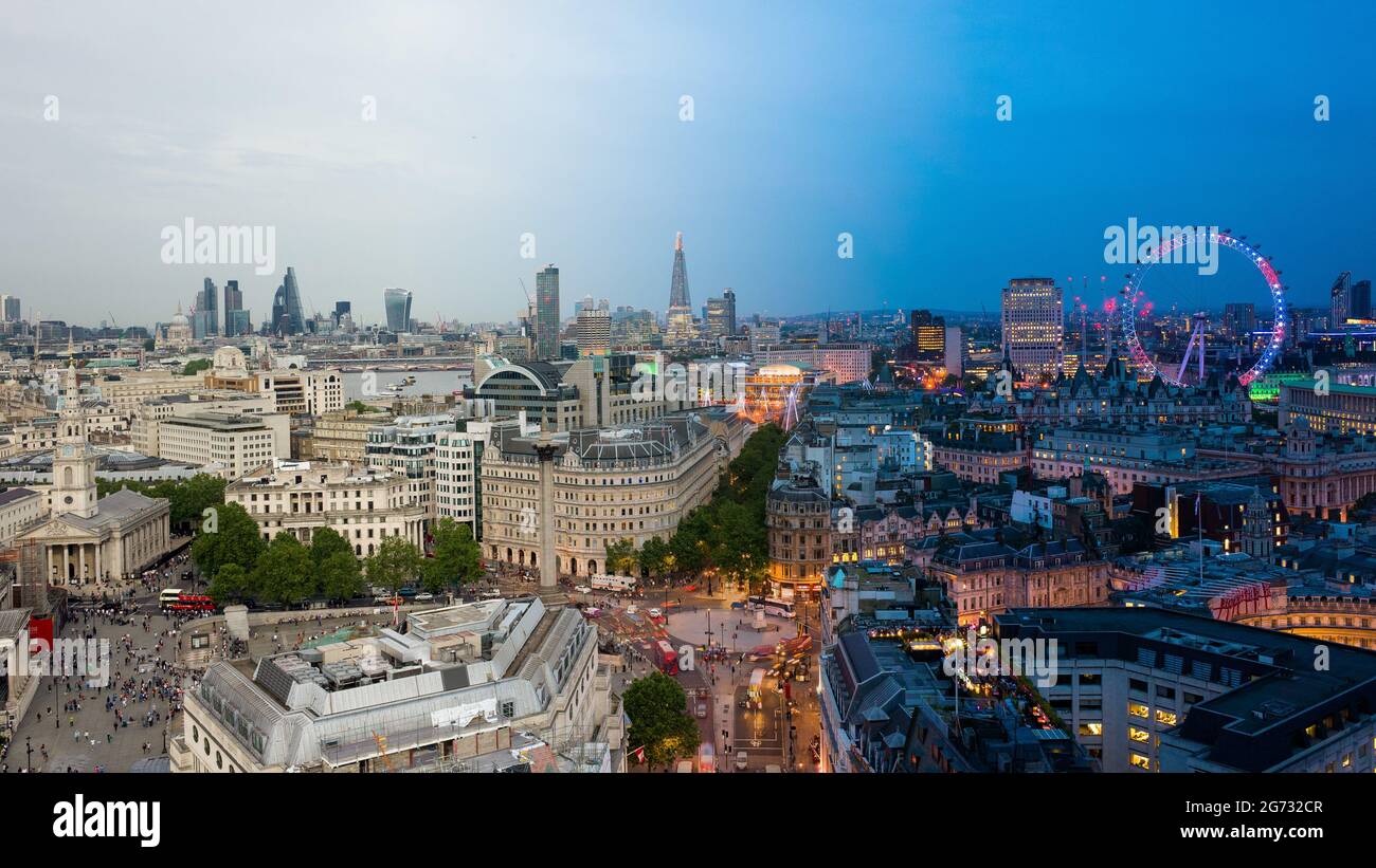 Vista iconica della città di Londra, Regno Unito Foto Stock
