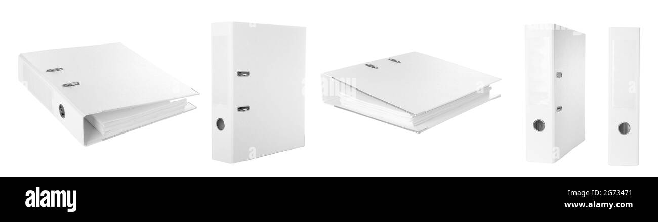 Cartella Office su sfondo bianco Foto Stock