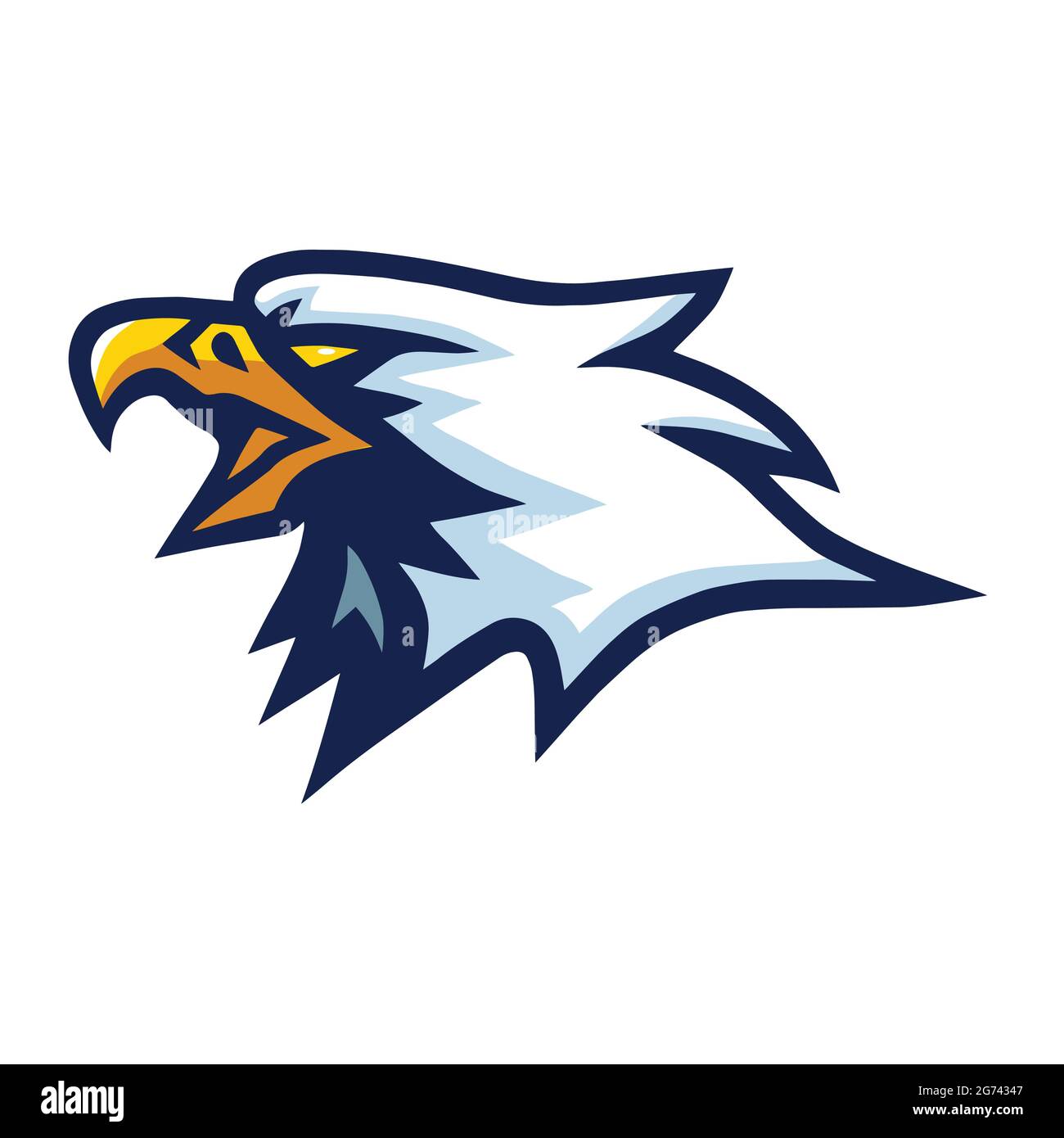 Eagle Mascot con logo Mascot Design Vector Illustrazione Vettoriale