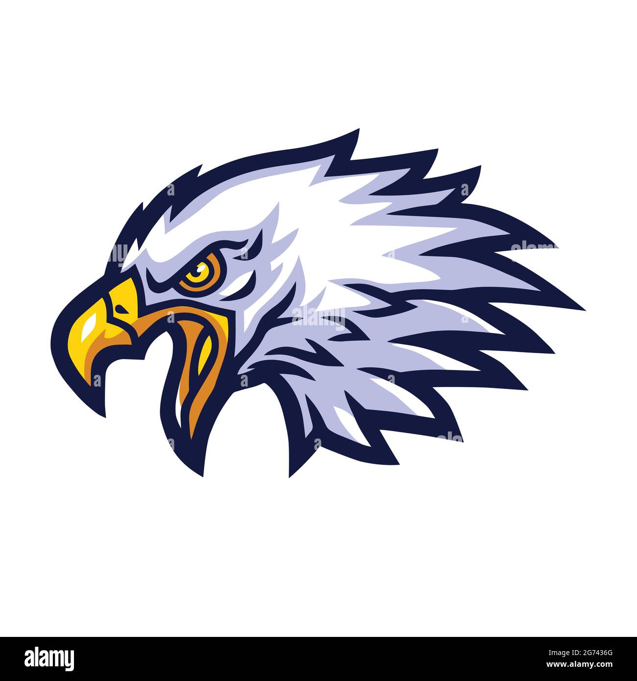 Eagle Mascot Logo Sports Team Mascot Design Vector Illustrazione Vettoriale