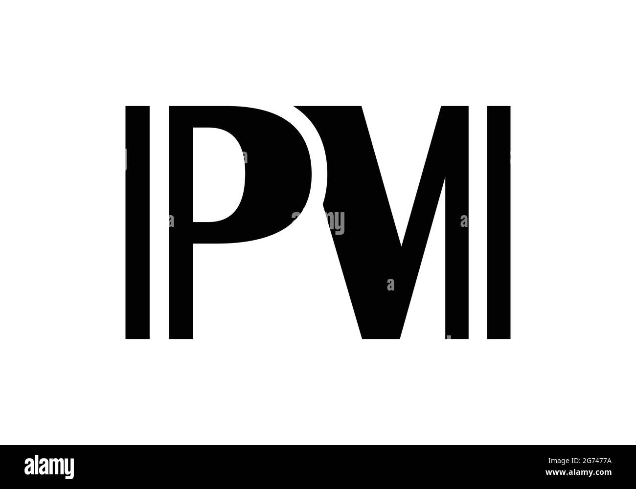 Lettera iniziale del monogramma PM Logo Design modello vettoriale P M Letter Logo Design per lo studio legale e l'ADVISOR legale Illustrazione Vettoriale