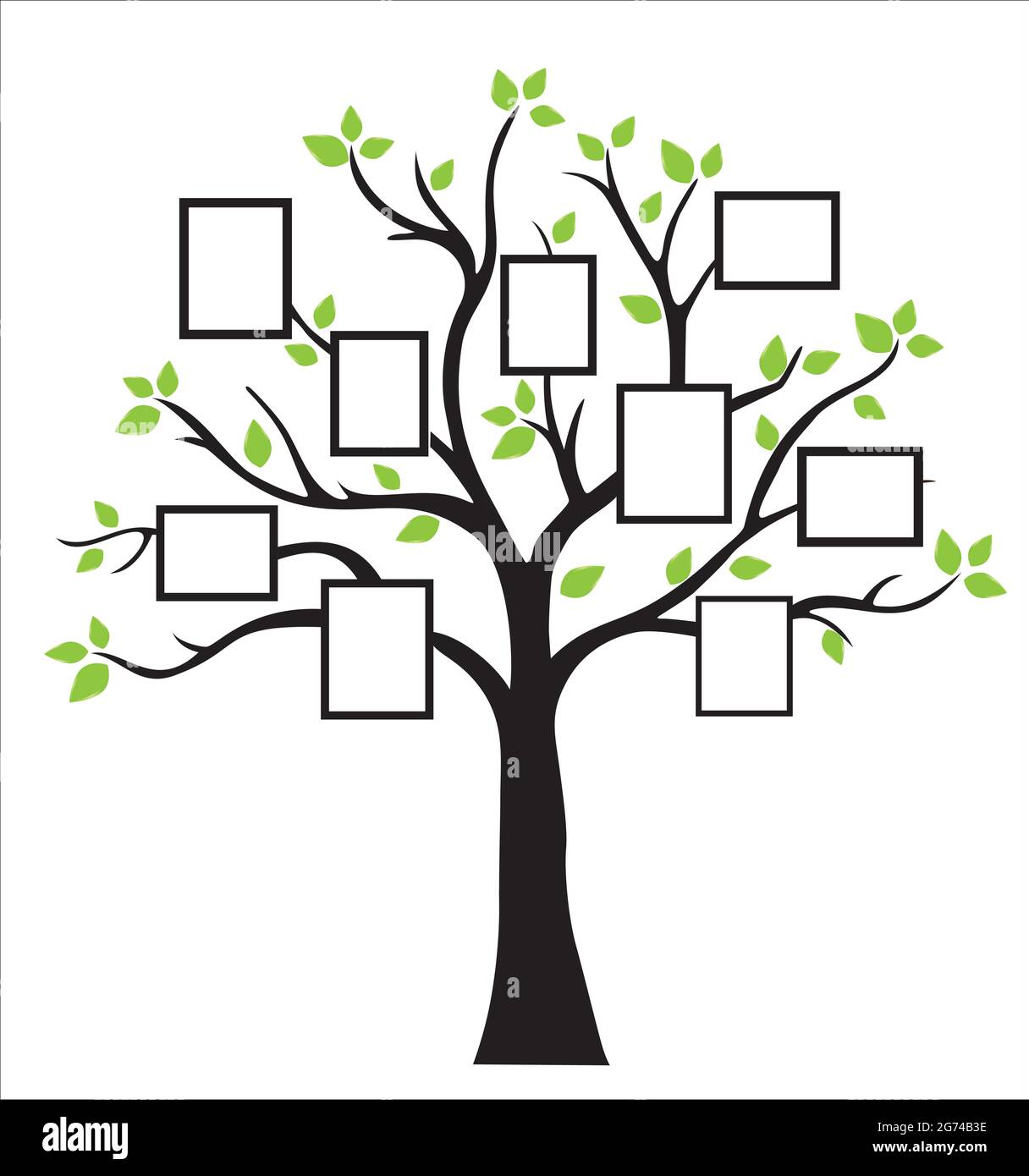 Decorazioni a parete ad albero per camere da letto con decorazione principale Illustrazione Vettoriale