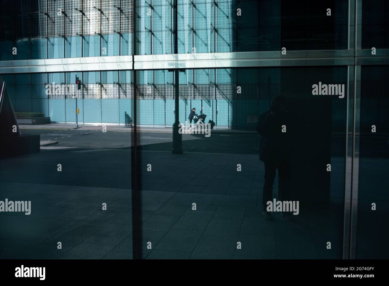 Il paesaggio urbano aziendale di Canary Wharf, Isle of Dogs, Londra, Regno Unito Foto Stock