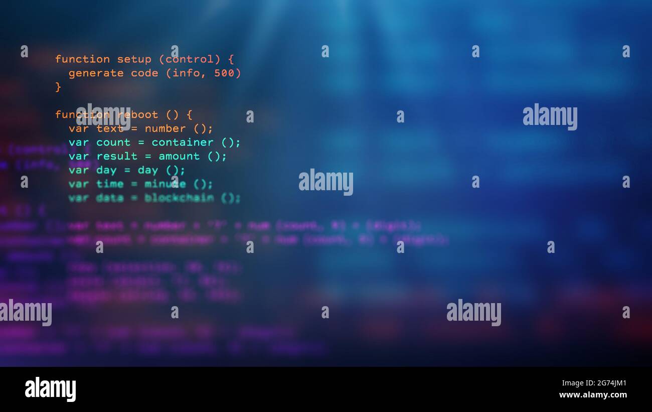 Illustrazione astratta della programmazione. Concetto di sicurezza dei dati della tecnologia cloud. Tecnologia internet a codice binario. Rete cloud e tecnologia aziendale. Foto Stock